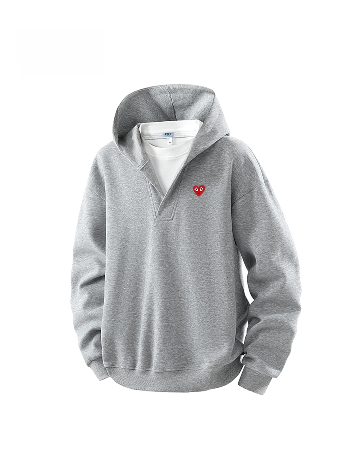 

Толстовка Play Hei American Sle Heavyweight V-Ne Hoodie, повседневная, дышащая, с длинными рукавами, из полиэфирного волокна, для пар