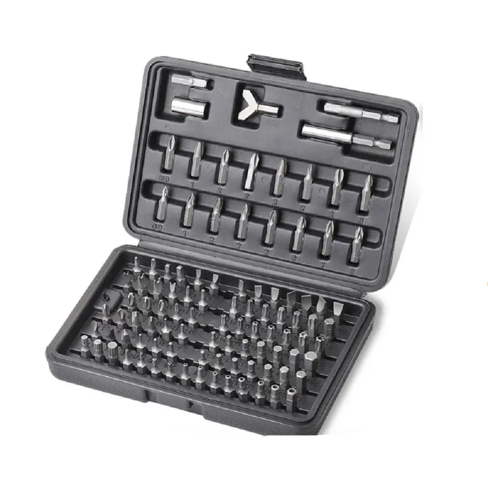 100pcs-screwdriver-bit-set-security-chrome-vanadium-cr-v-steel-hex-key-phillips-slotted-tri-wing-torx-repair-hand-tool-kit