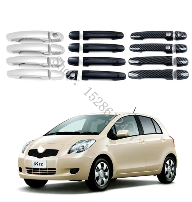 For Toyota Vitz 2006 2007-2010  ABS Door Handle Cover car door handle protector trim Overlay Molding Garnish car-styling