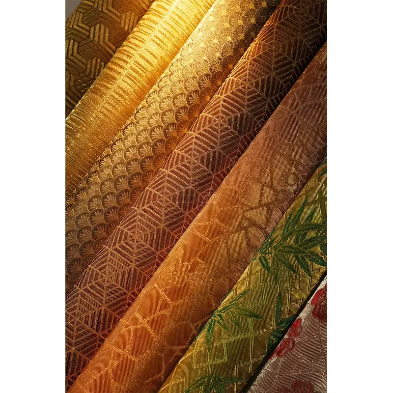 Modern Gold Metallic Wallpaper Custom Geometric Waterproof Woven Wallcovering for Hotel Home Decor Free Sample