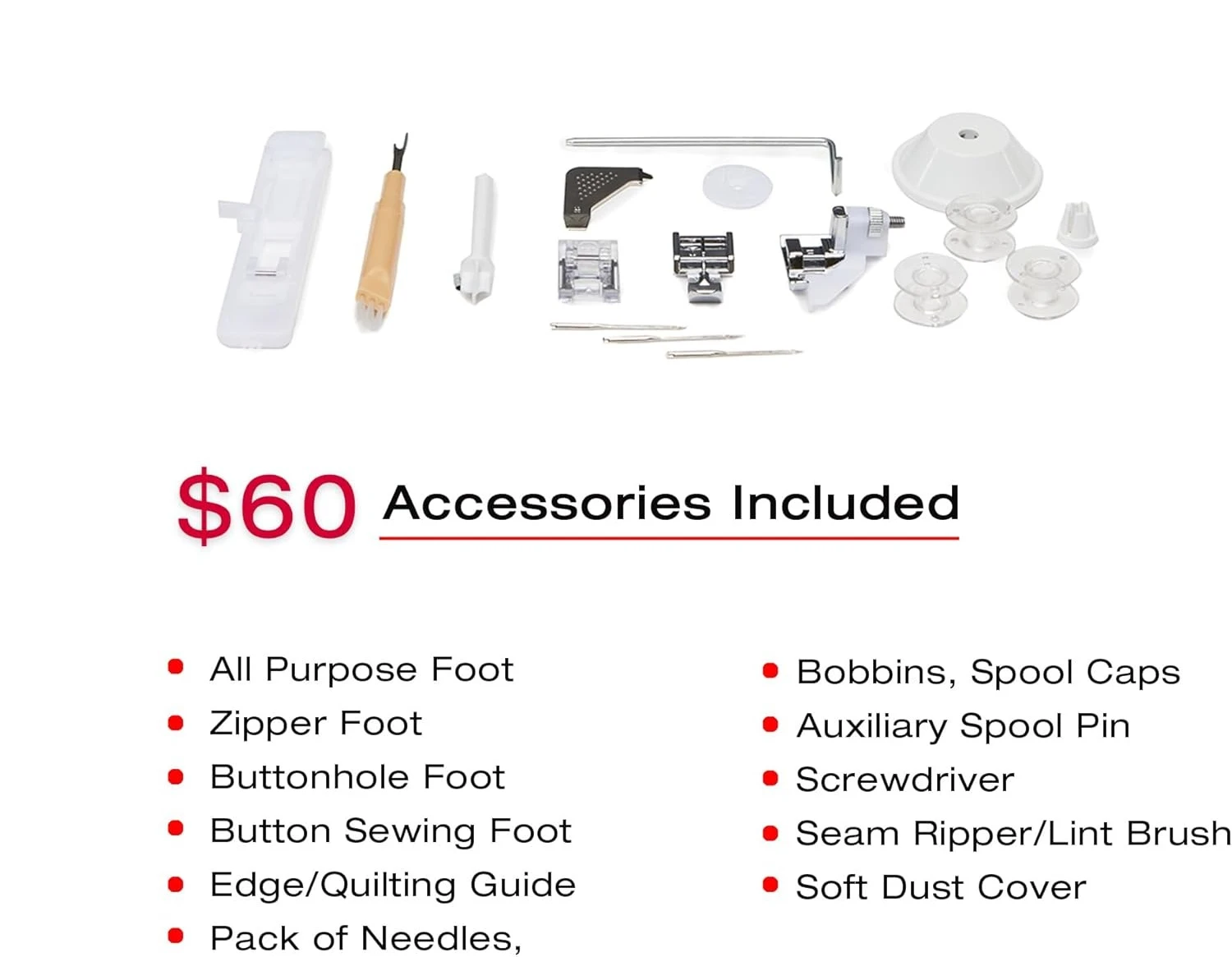 Sterling Edition Heavy Duty 4432 Sewing Machine with Accessory Kit | Strong Motor with Enhanced Piercing Power