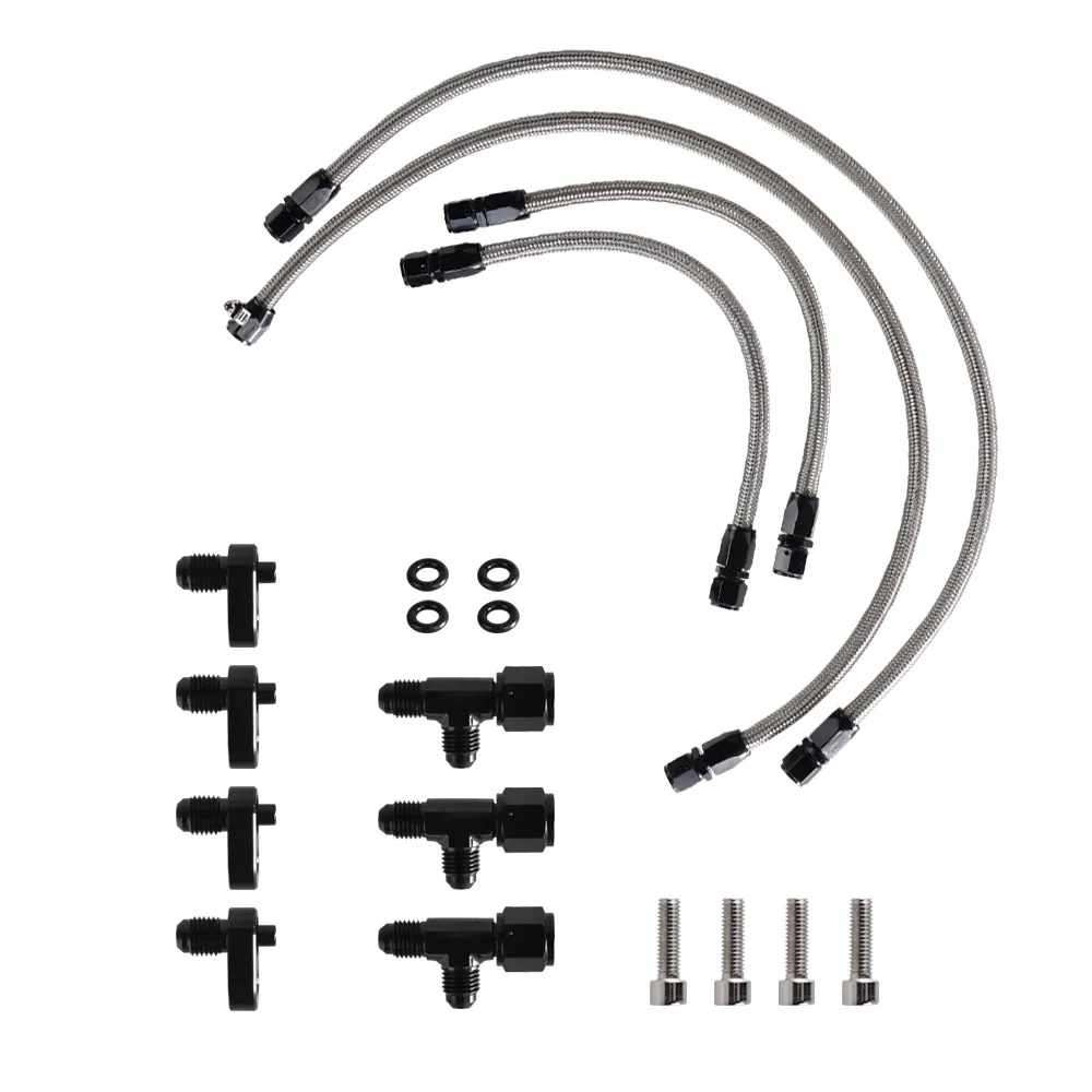 

Комплект кроссовера для парового вентиляционного шланга охлаждающей жидкости -4 AN, плетеный из нержавеющей стали LS LSX LS1 LS2 LS6 LM7, комплект адаптеров для вентиляционных отверстий