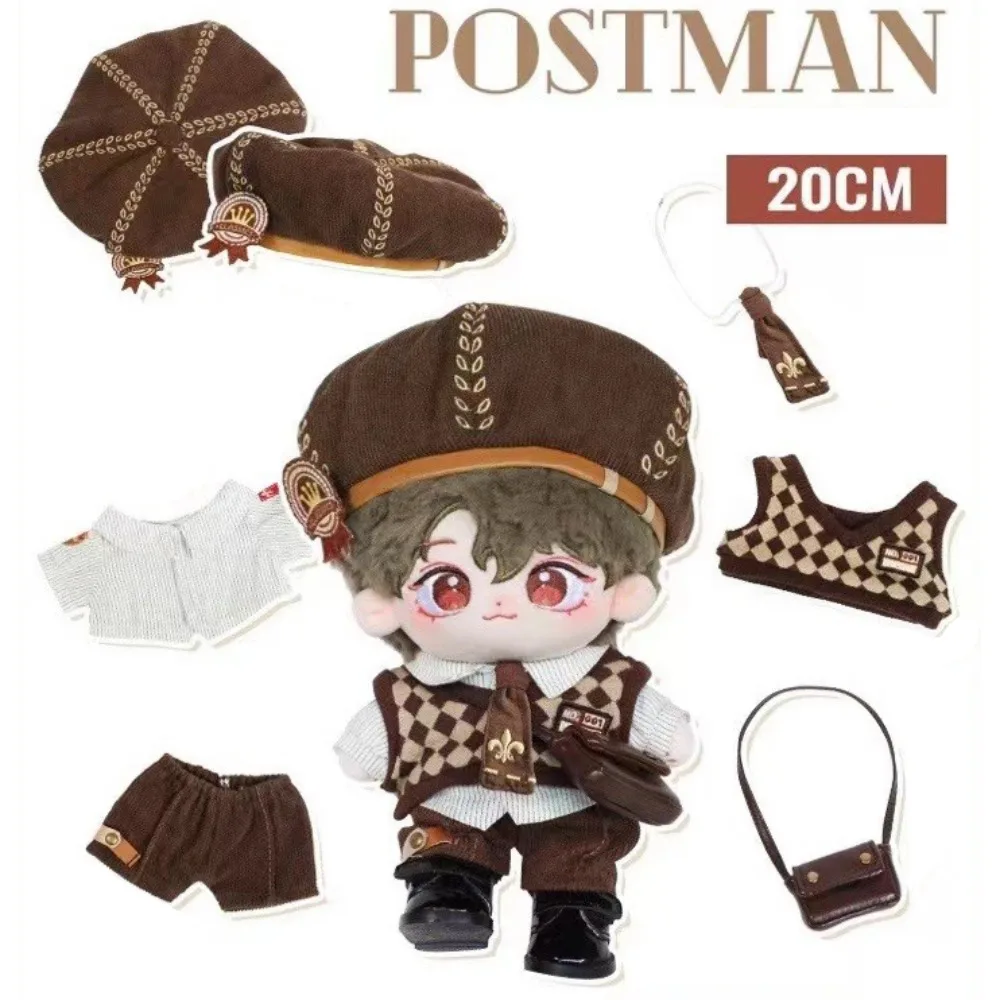 

Postman Cotton Doll Clothes Uniform Jacket Plush Doll Clothes Sweater Mini No Attribute Doll Clothes 20cm Cotton Doll