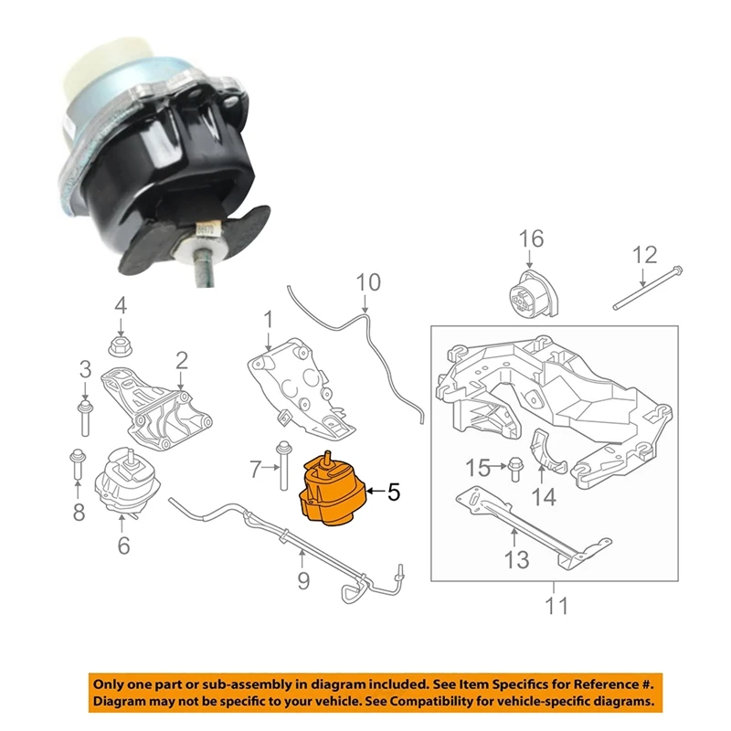 

Car Motor Mount Torque Strut 22116864335 For BMW X5 F15 2013-2018 Engine Mounting Bracket Assembly