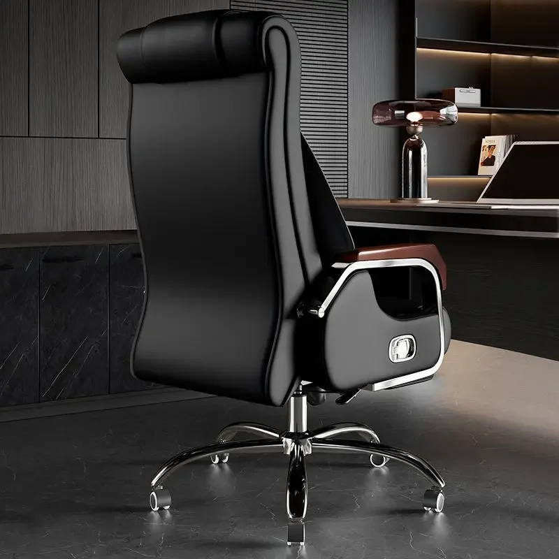 Leather office chairs with rotating elevators, computer chairs, and home electronic sports chairs, comfortable and durable