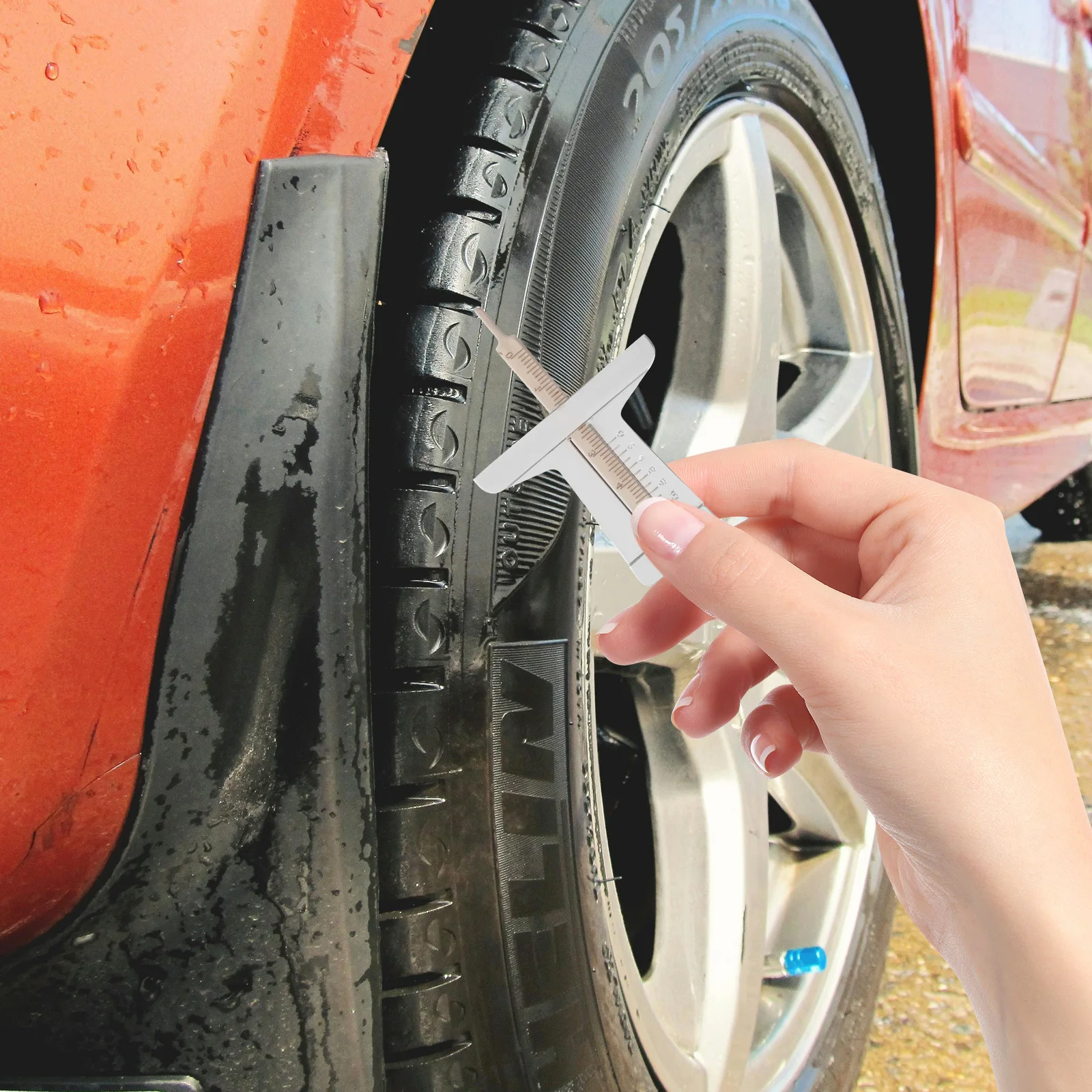 

Car Tire Tread Depth Measuring Ruler Compact Accurate Tire Depth Gauge for Automotive Safety Measurer Tool Automotive Gauge Sets