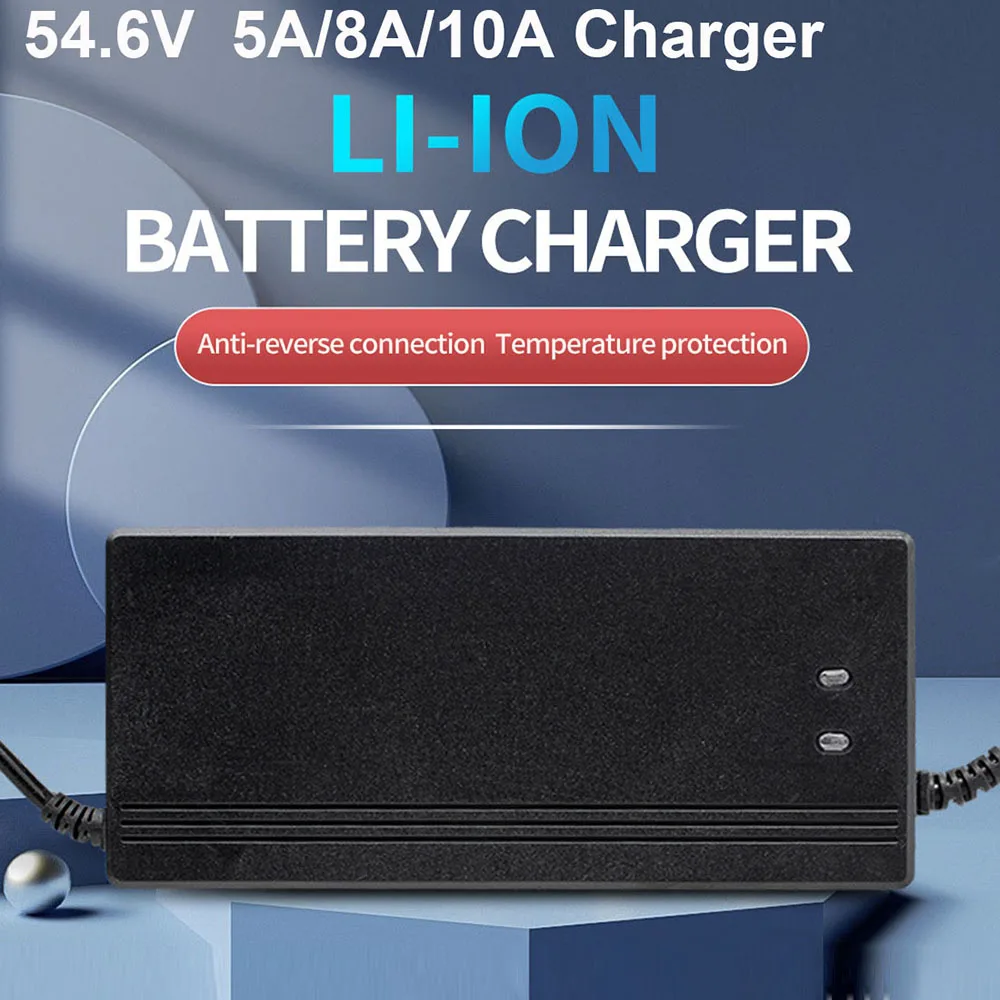 

54.6V 10A Battery Charger Power Supply Adapter for 48V 13S Lithium Battery with 3-Pin XLR Connector