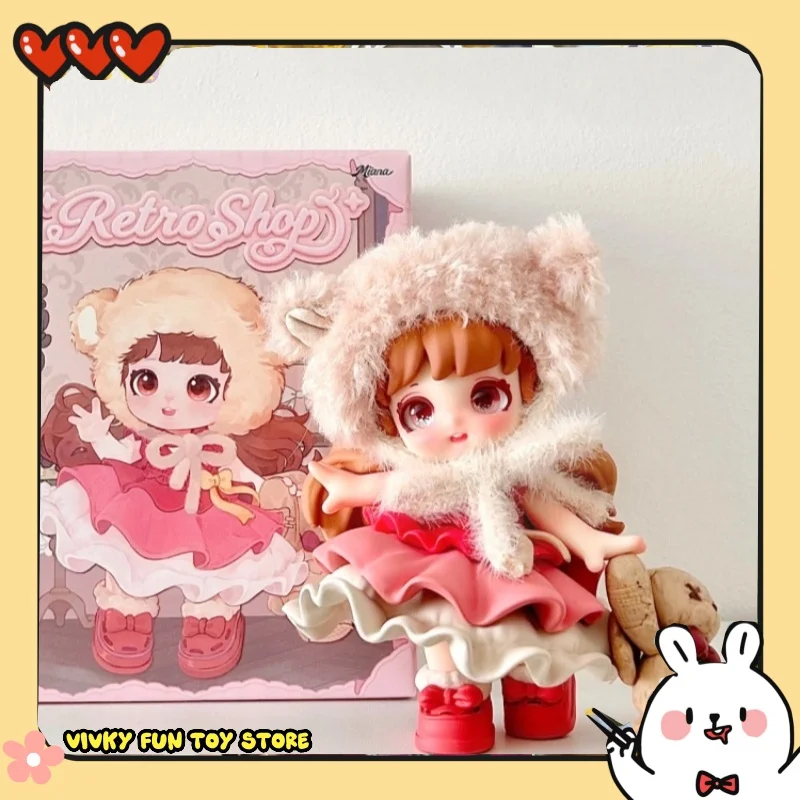 

Miana Retro Shop Series Blind Box Collectible Toy Figure Desktop Ornament New Model Ornament Birthday Gift