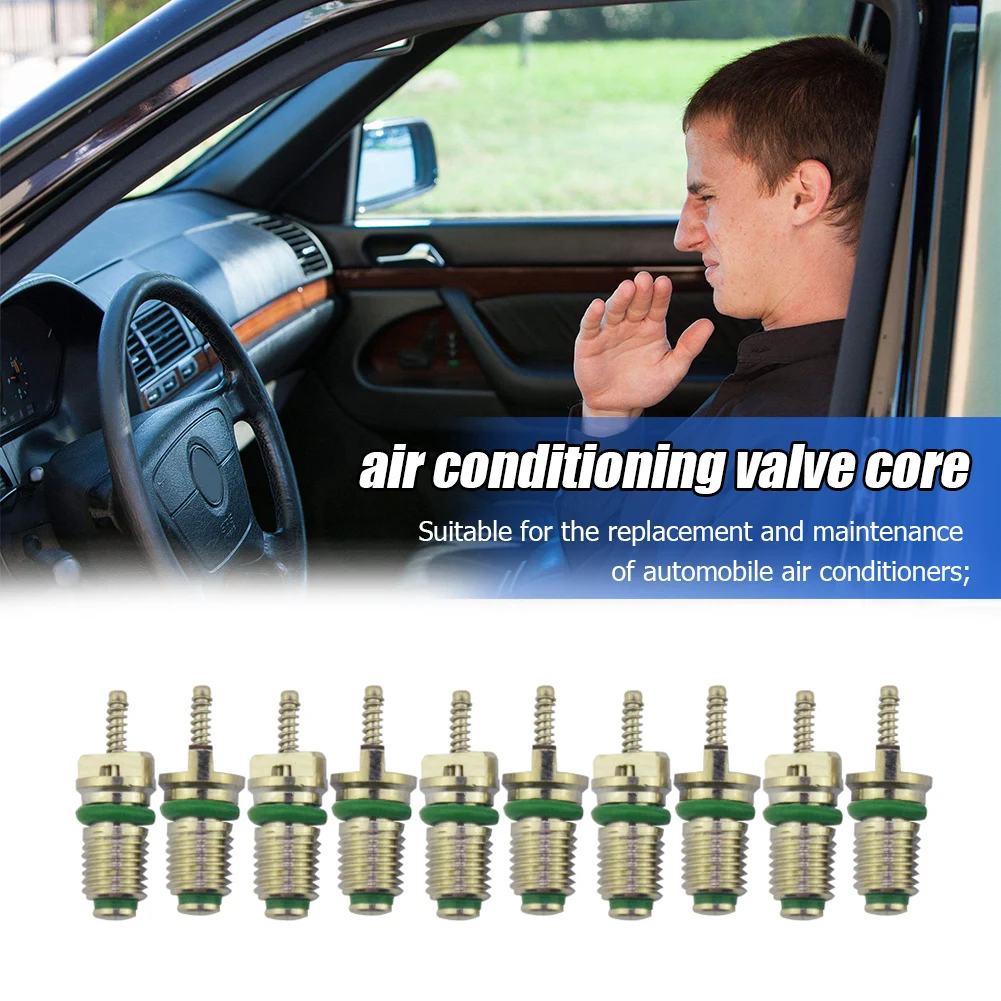 

10Pcs Automotive Car Air Conditioning Cores R134A Air Conditioning A/C Valve Stem Core Kit Air Conditioning Core Kit Auto Parts