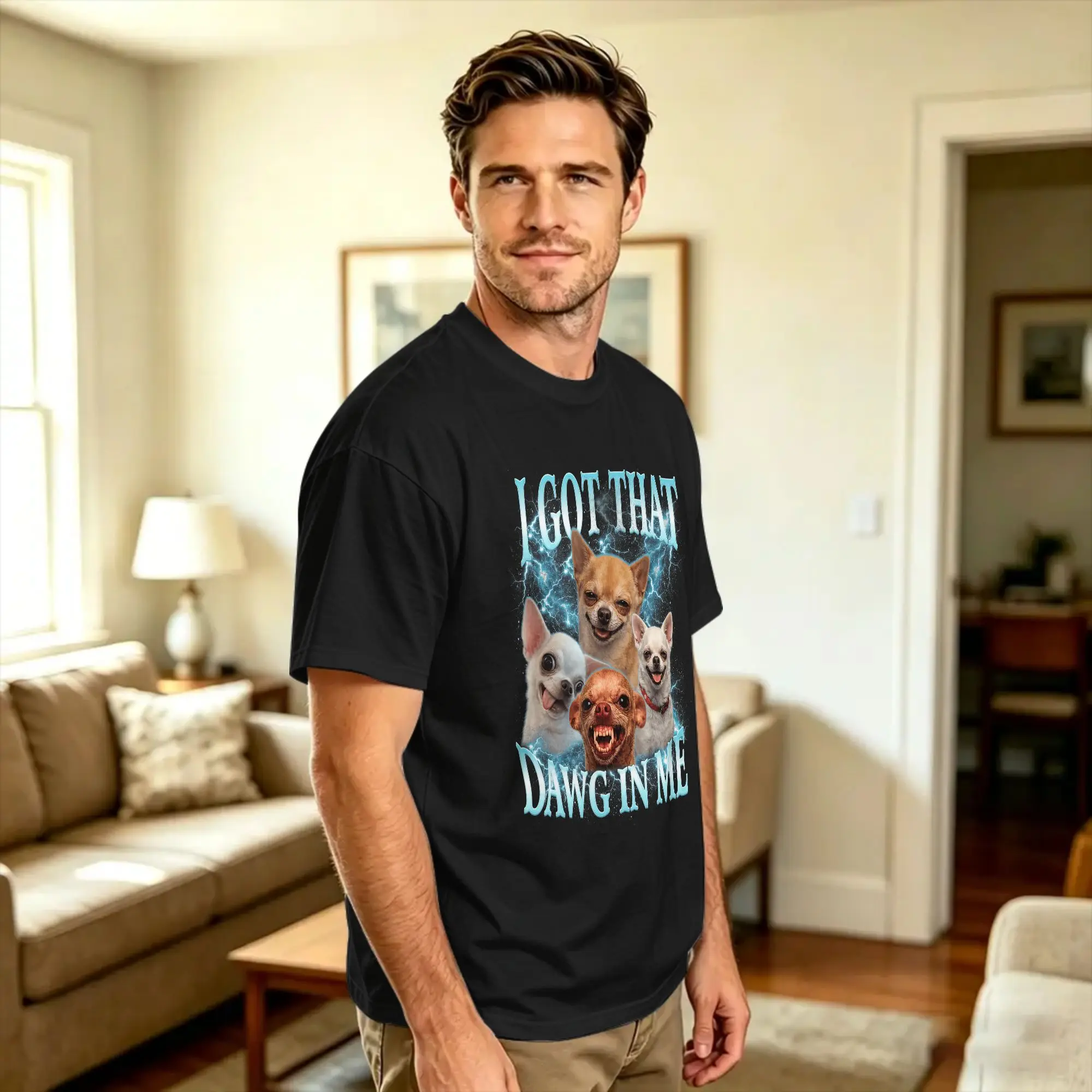 Funny Meme I Got That Dawg in Me Chihuahua Dog Lovers T-Shirt Summer  Streetwear T-Shirts 100 Cotton Harajuku Tee Shirt