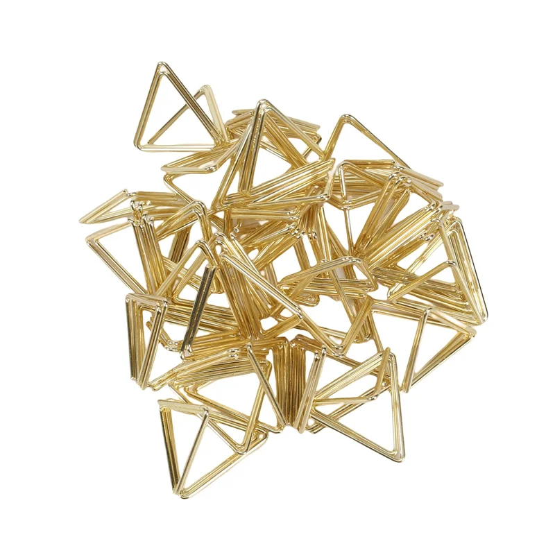 

-ABLP 30Pcs Triangle Shape Card Holders Wedding Table Number Holders Photo Holder Pictures Stand Clips For Anniversary Party