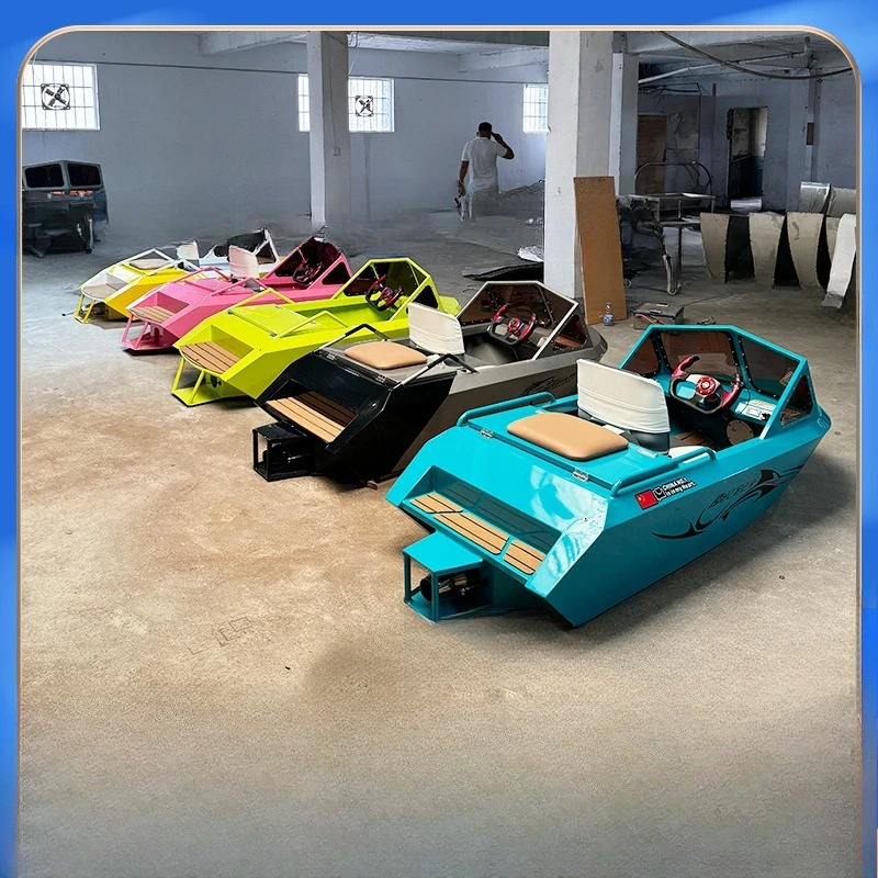 Bateau Karding, bateau d'attractions rouge à filet d'eau, surf multifonction, bateau de pêche, turboréacteur en alliage d'aluminium, mini bateau à moteur