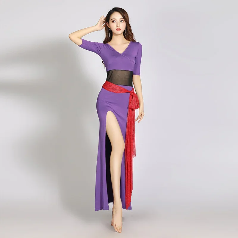 Long Dress Sexy Costume Practice Clothes Oriental Performance Fashion Dress Stage Dance Fantasia Feminina 2023