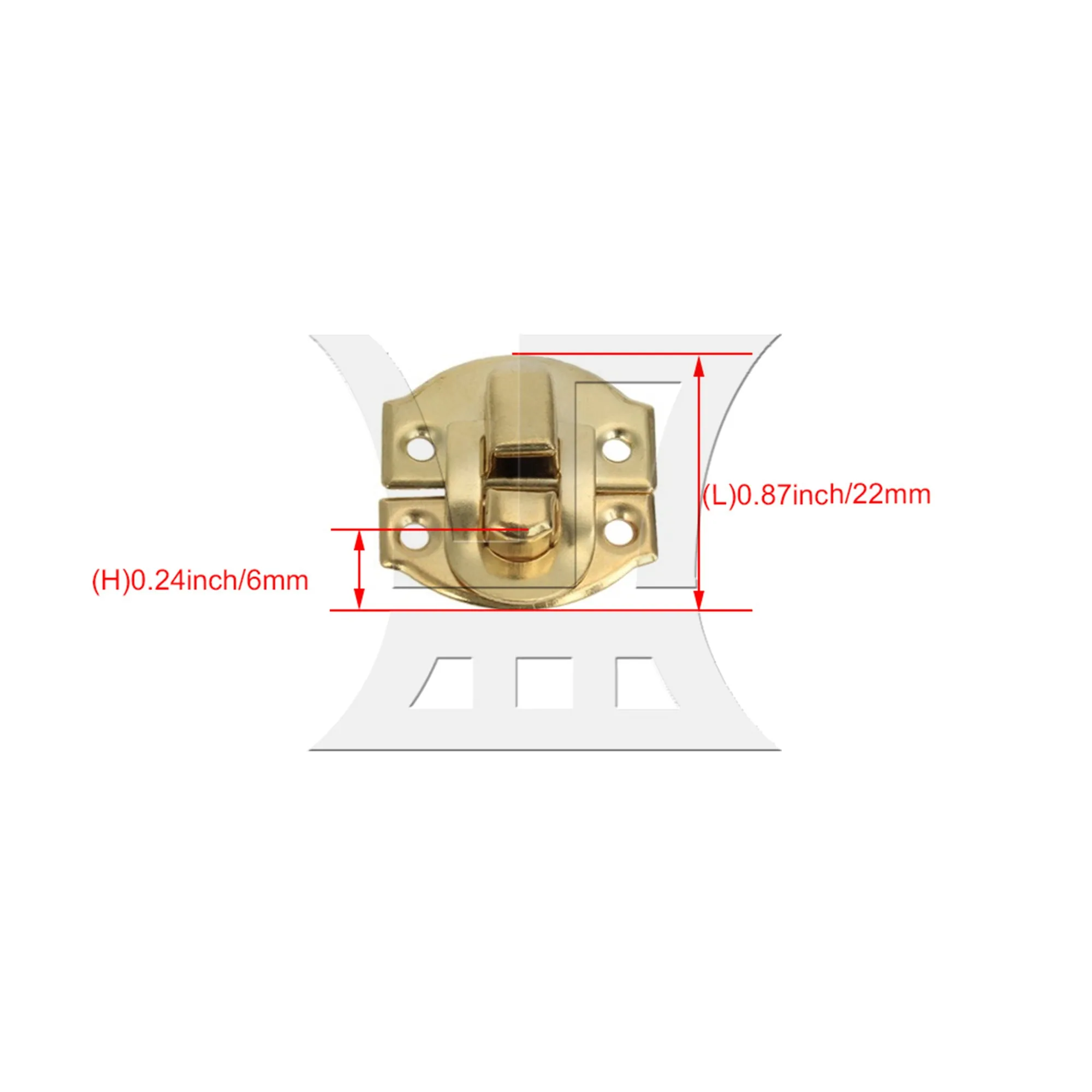 BQLZR قفل صغير بمشبك مشبك تكبل قفل لأدراج الخزانات A011 21x20 مللي متر
