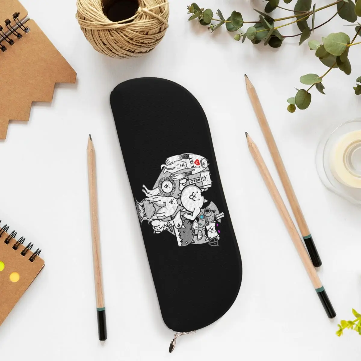 

Battle Cats True Form Mural Pencil Case Pen Holder Storage Stationery Supplies Big Capacity Pen Box Pencil Bag for Boy Girl