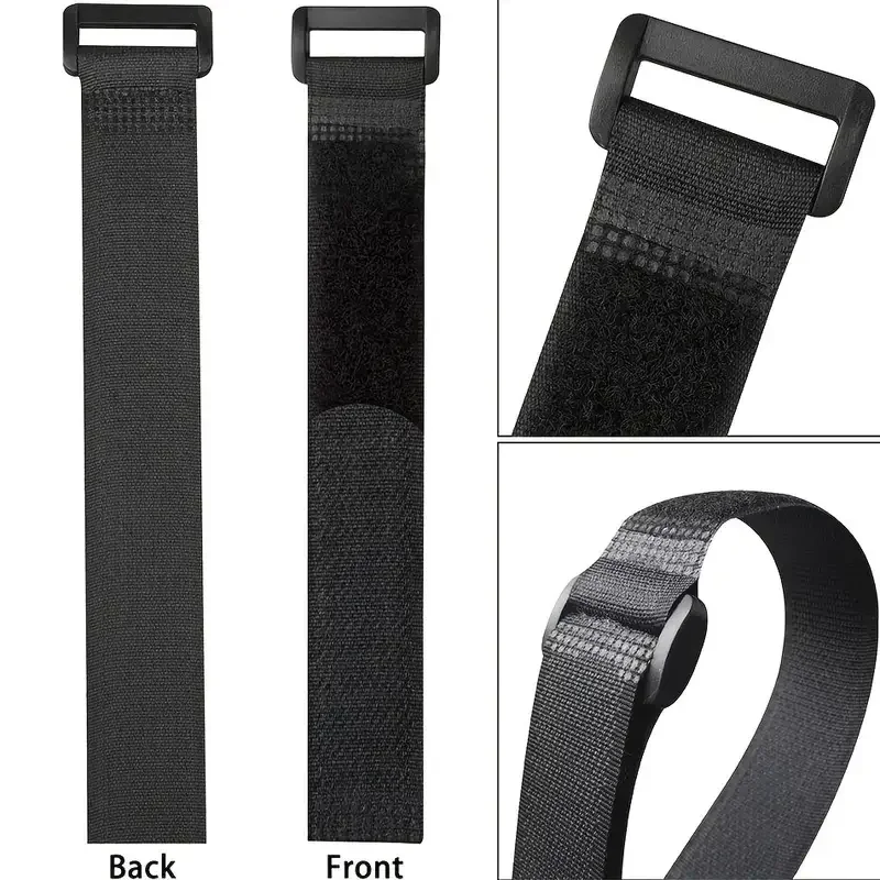 5Pcs Reusable Hook and Loop Straps Fastening Cable Ties Cable Straps Nylon Securing Wire Cord Ties Organizer Fastener Tape