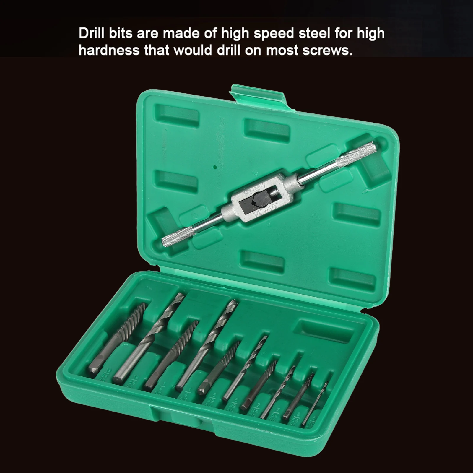 

Bolt Extractor Broken Screw Drill Bits and Extractor Set Bolts Fastners Taken Out Removal Tool Damaged Screw Extractor