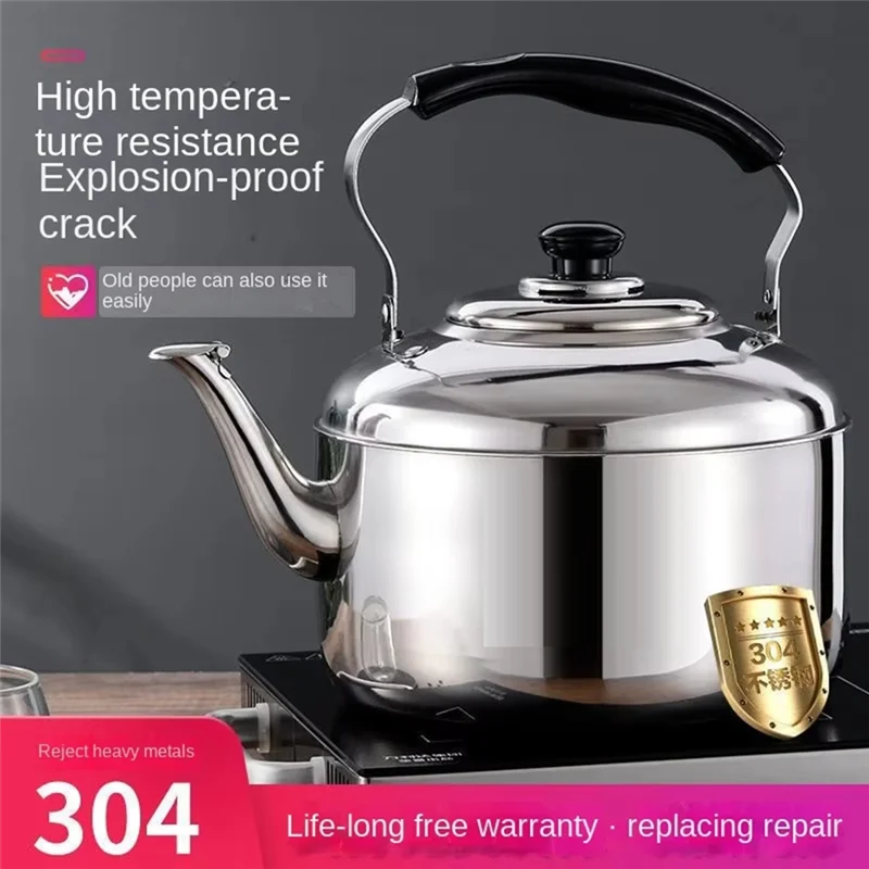 A85I-304 Stainless Steel 3L Kettle For Home - Large Capacity With Audible Boil Signal