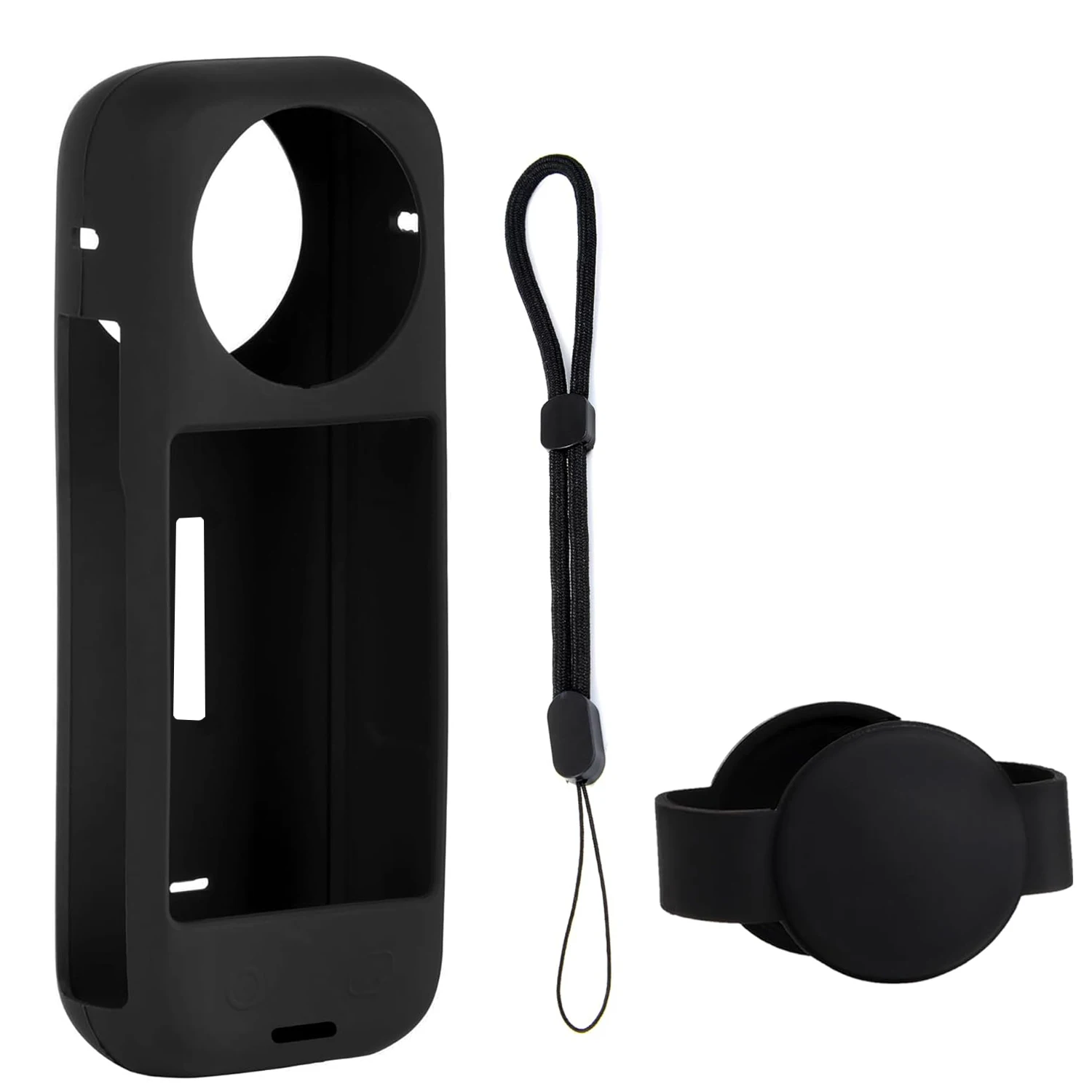 Silikon-Schutzhülle für Insta360 X4 mit Objektivdeckel, Hängeseil, weiche Schutzhülle, Körperabdeckung für Insta 360 X4 Zubehör