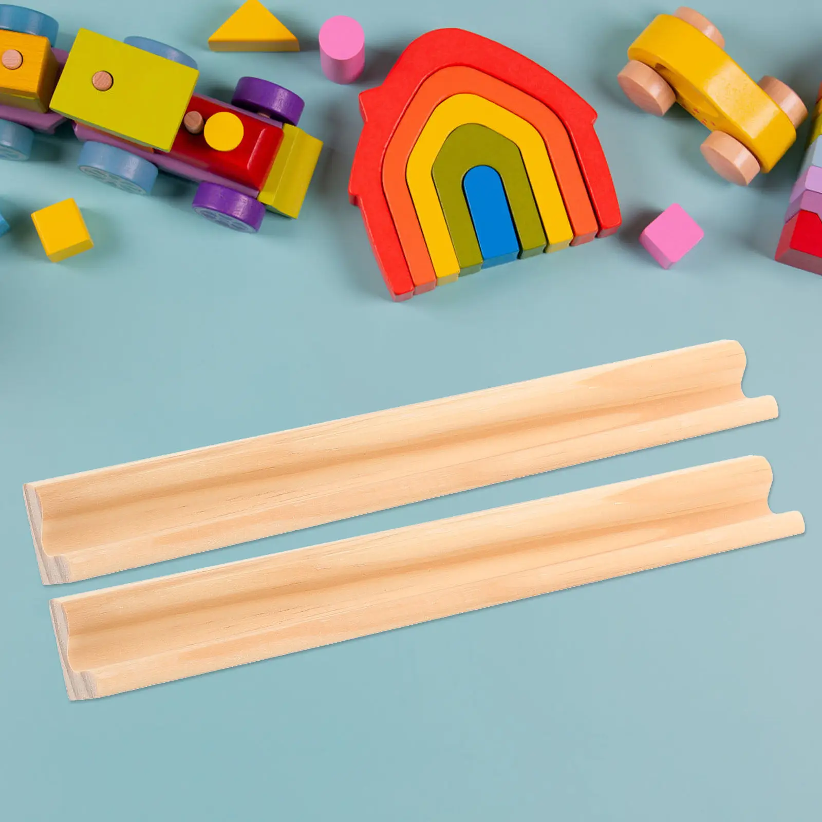 8 قطع من حوامل الدومينو الخشبية مع وظيفة حمل البطاقات وقاعدة عرض لتنظيم قطع الحروف وصواني الدومينو