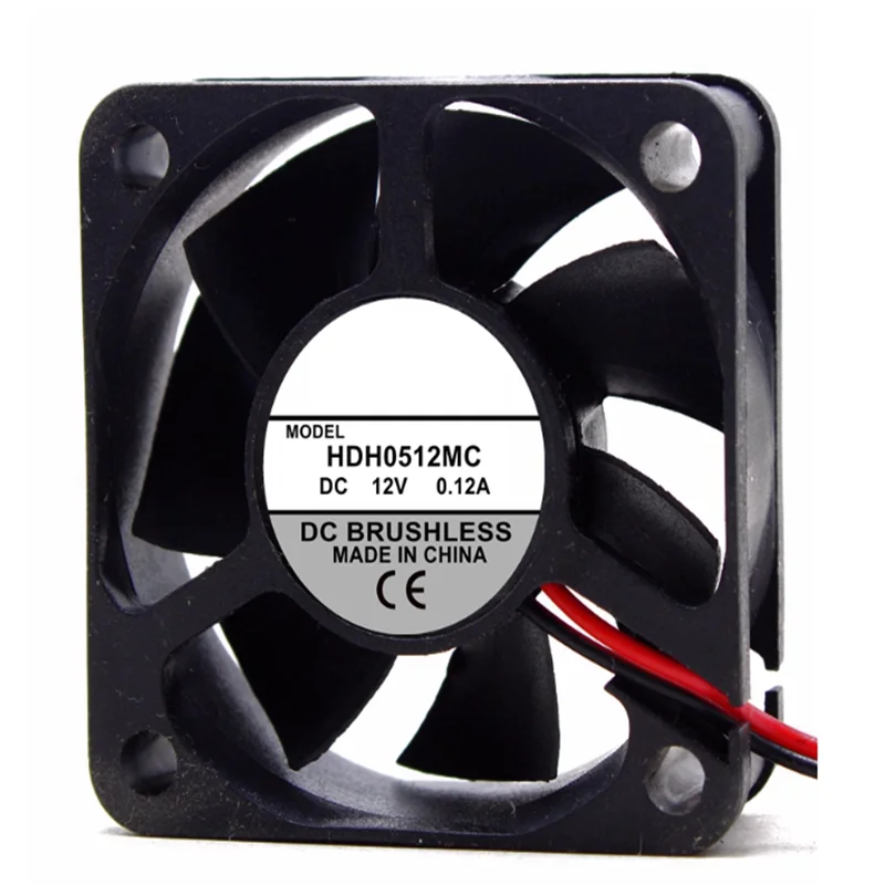 1PCS Cooling Fan HDH0512MC  2-line 7-blade 12V 0.12A 5CM 5020 Silent Power Supply Case Cooling Fan