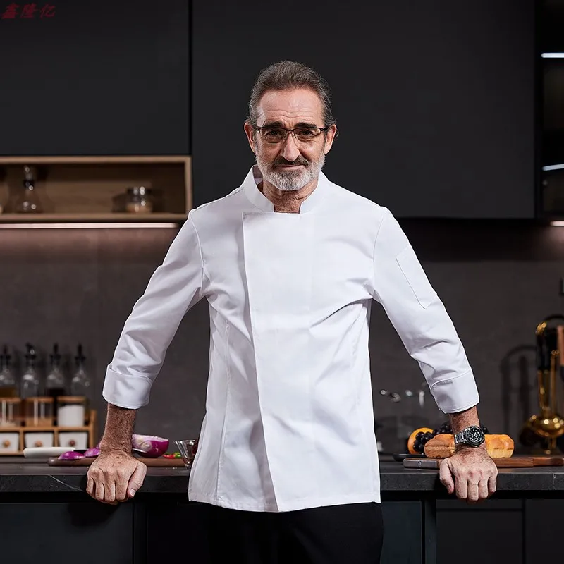 Catering Hotel Restaurant Keuken Werkuniform Lange mouw Cake Shop Baker Bakkerij Ober Chef-kokuniform voor heren