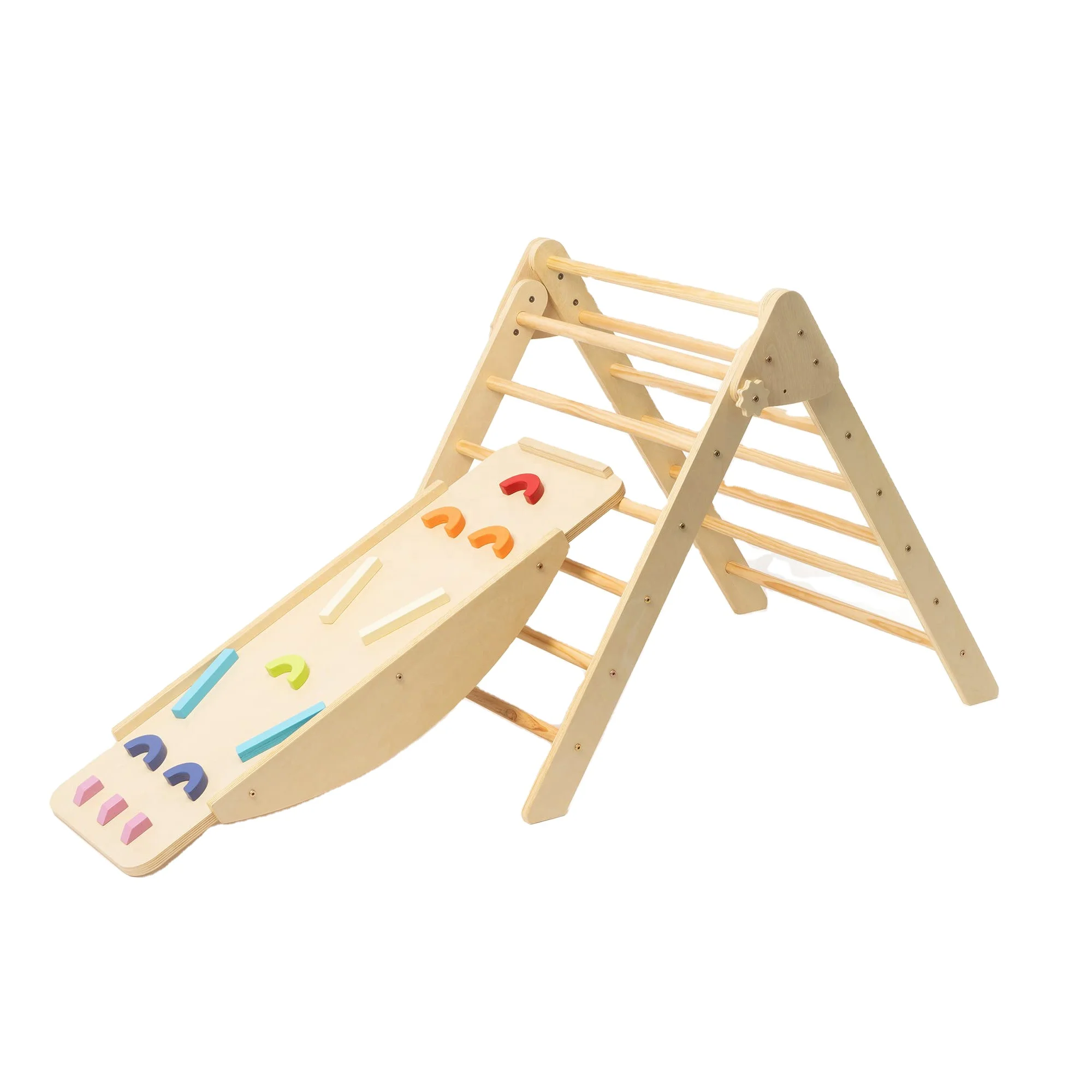 

New 2023 Childere Toy Seesaw for Kids Montessori Triangle Climber Triangles Set