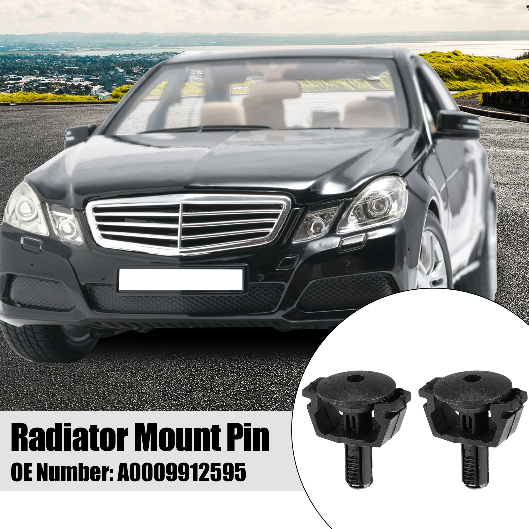 UXCELL 2pcs Radiator Mount Pin A0009912595 for Mercedes Benz E320 E500 E55 CLS500 CLS55 E350 E550