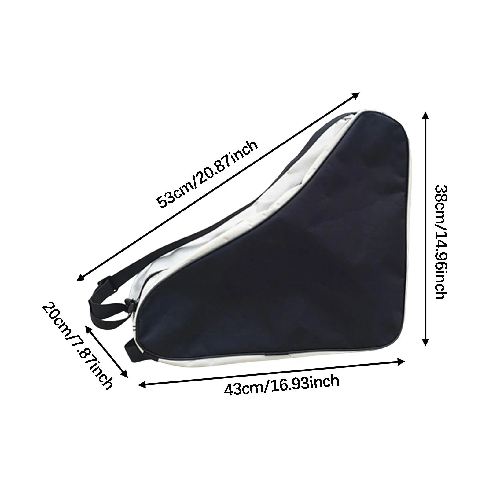 حقيبة تزلج دوارة مع حزام كتف قابل للتعديل، تخزين أكسفورد كبير مقاوم للماء للتزلج على الجليد والسفر والاستخدام في الهواء الطلق