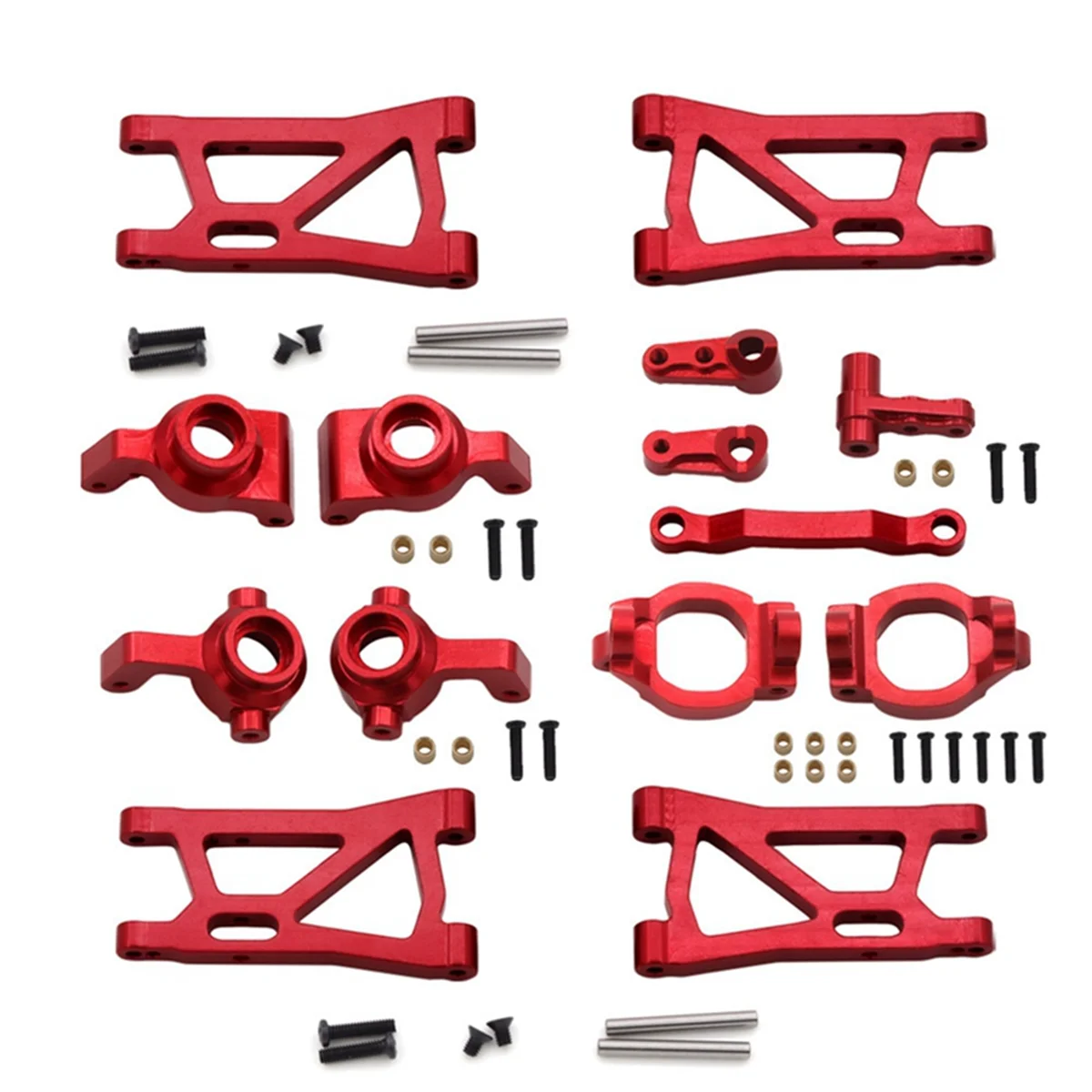 For 1/16 SMAX 1621 1625 Front and Rear Steering Cups, Swing Arms, Steering Groups, C Seats and Other Upgrade Parts,Red