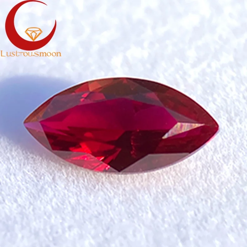 

Lab Grown Ruby Marquise Cut Pigeon Red Color Diamond Synthetic Stone Loose Gems With AGL Certificate Charms for Jewelry Making