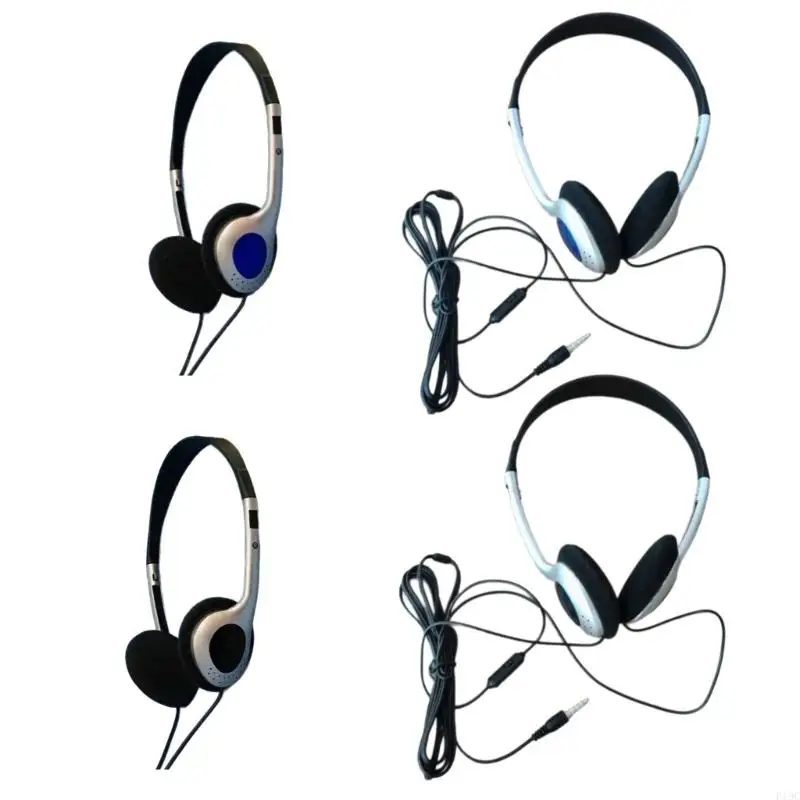Headphones Personality Retro Headsets Blue Black Fashion Headsets Over Ear Earbud 3.5mm Headsets F19C