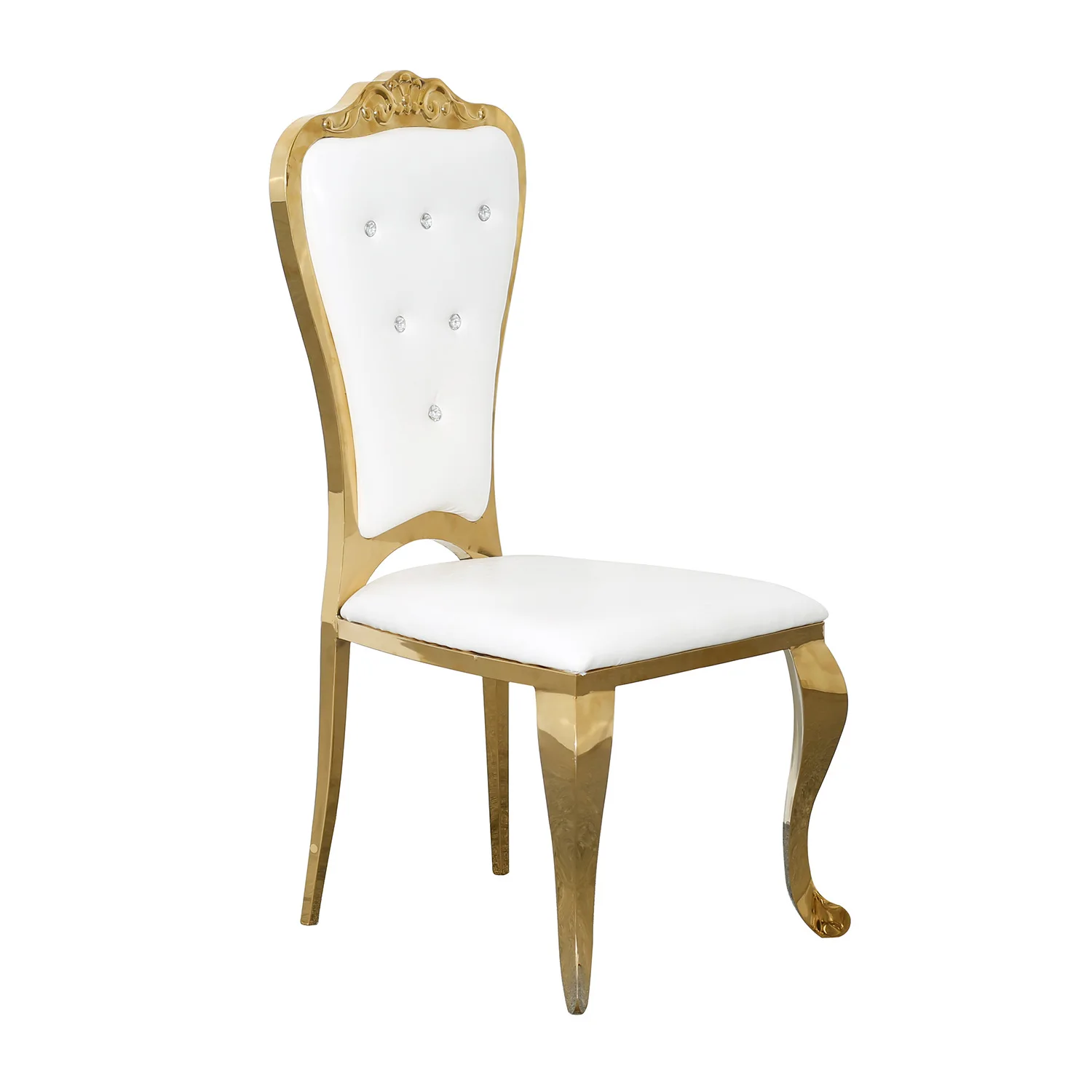 

Фабрика Фошань, гальваническое золото, свадебный обеденный стол и стул, стул с цветком, нержавеющая сталь, титан, золото, обеденный стул, слиток c