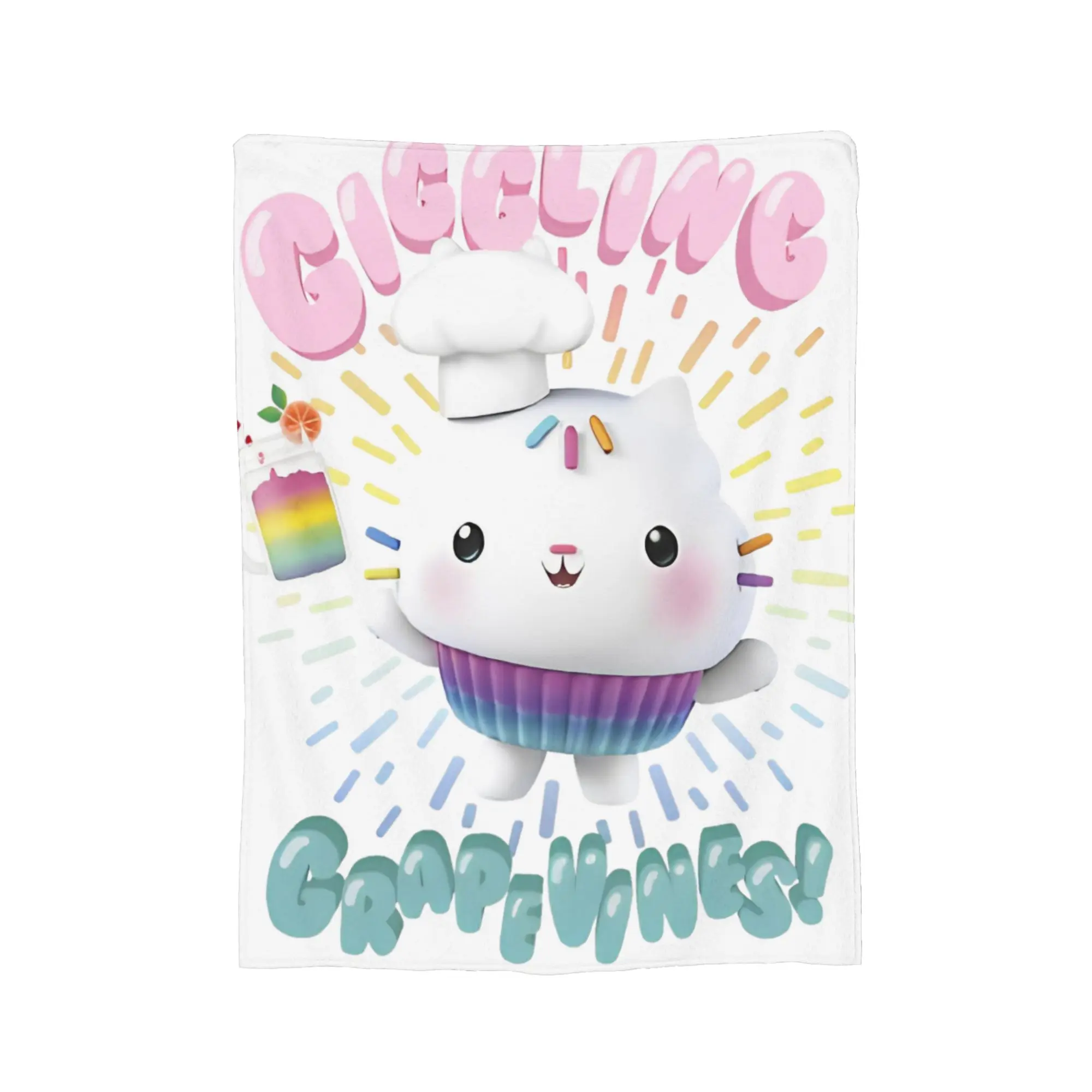 غابي دمية ككي القط العفريت العنب البطانيات الصوف مضحك الدافئة رمي البطانيات لتزيين الغطاء