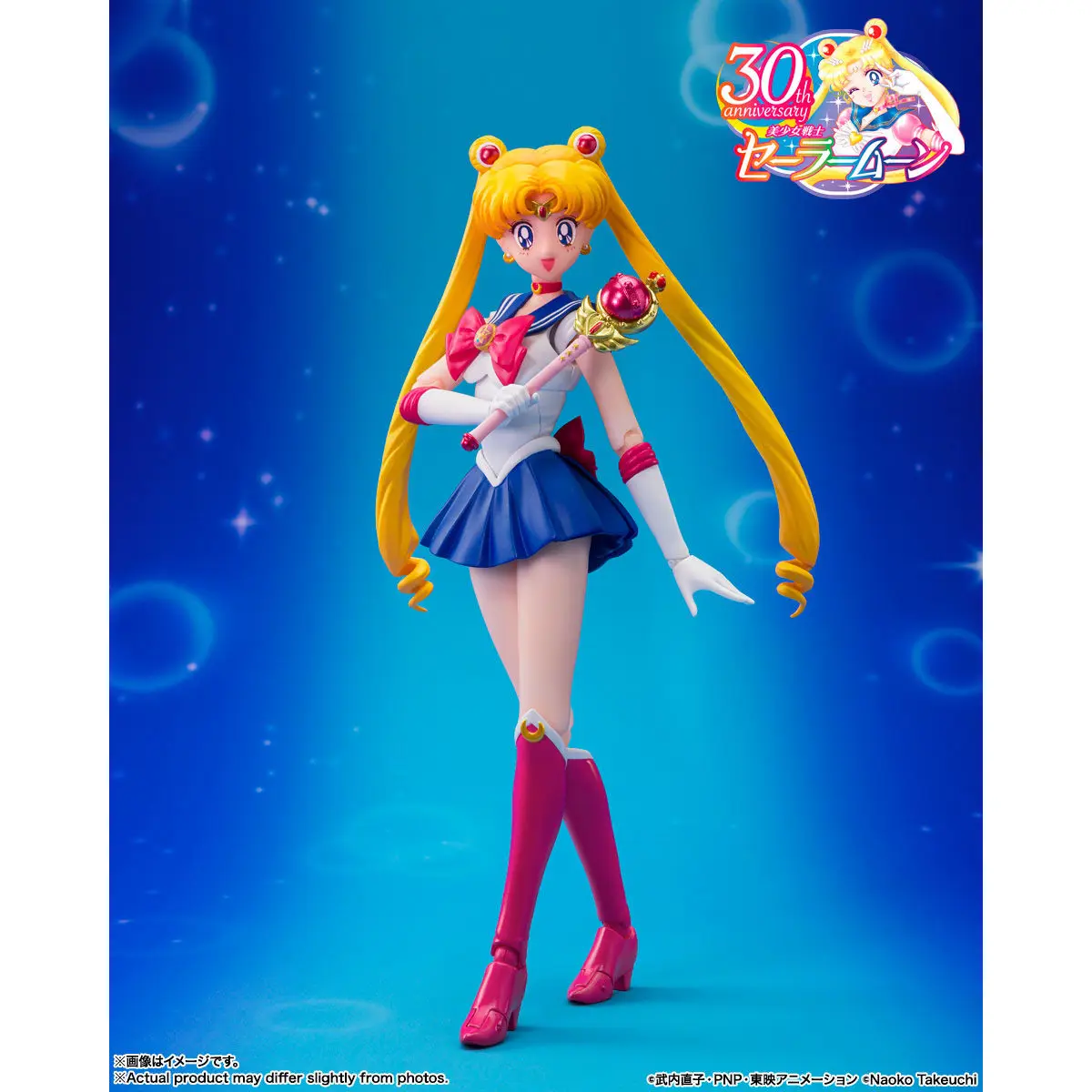 Bandai Shf Sailor Moon 30th Anniversary Crystal Star Compact Edition Articulated Action Figure For Anime Collectors Display view 2