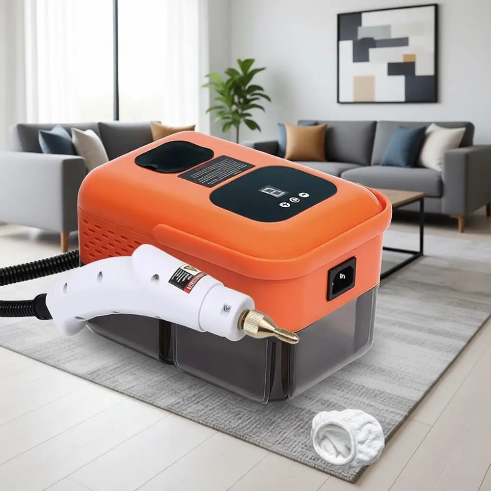 

Мощный ручной пароочиститель, нагрев за 15 секунд, 9 уровней регулировки, 2500 Вт, 14 насадок, портативный для дома, автомобиля, удаления жира