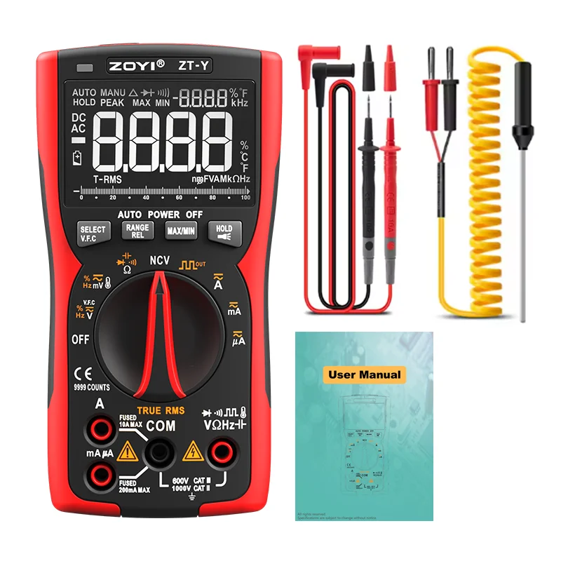 Zoyi High-Precision ZT-Y Automatic Range Multifunctional Digital Multimeter Intelligent Anti-burn Electrician Maintenance