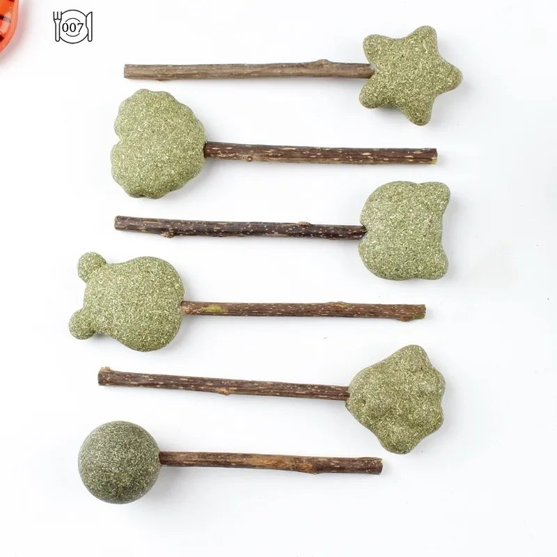 Cute Shape Fresh CatCatnip Toys Cat MintNatural Safety Edible CuteShape Pet Mint LollipopCatnip Ball Cat Toy CleanTeeth