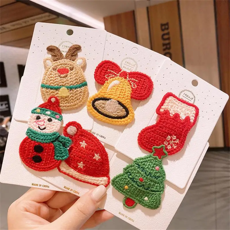 Hairpin Easy To Carry Convenient Headgear Festive Hairpins Childrens Headwear Not Harmful To Hair Cozy Snowman Hairpin Durable image 4