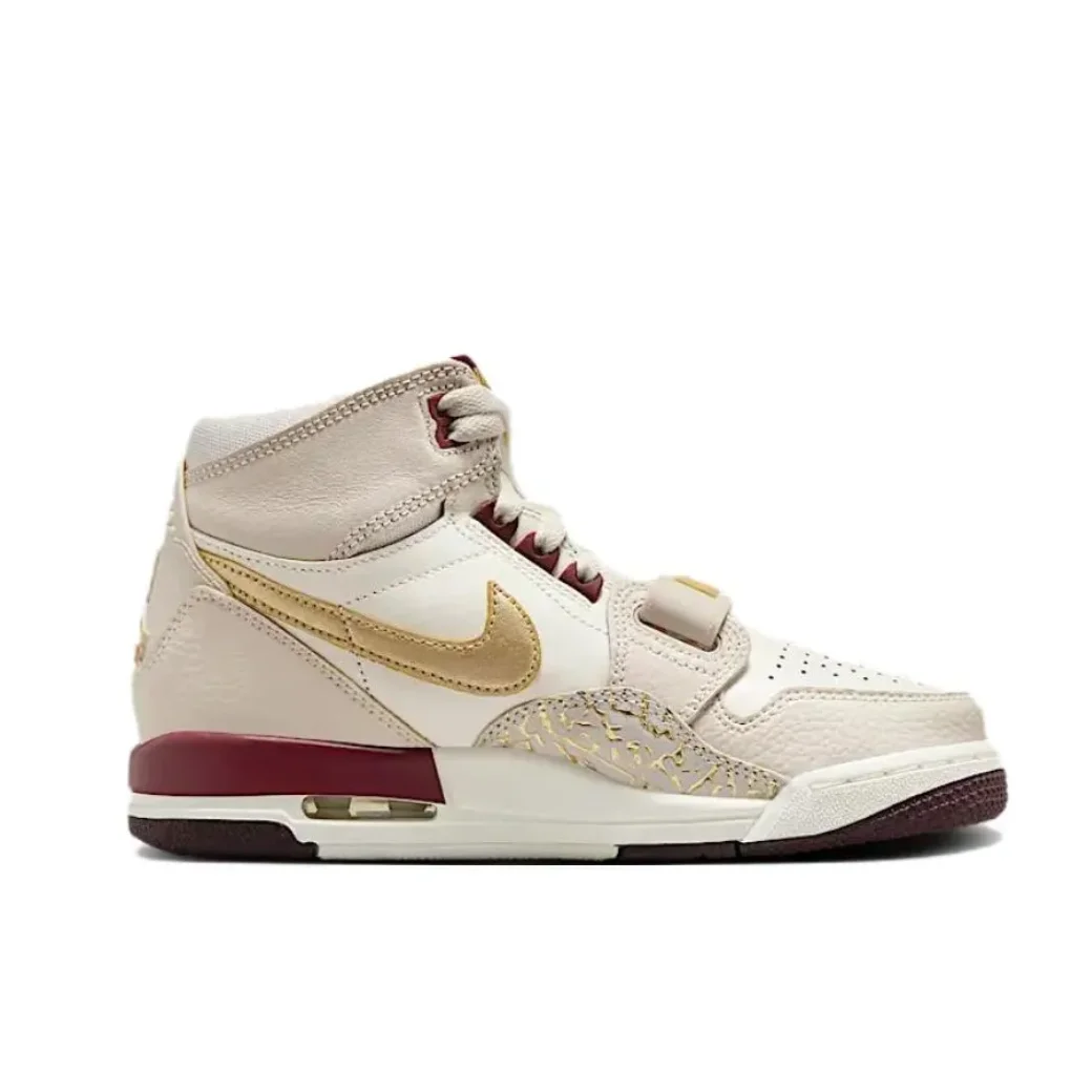 Nike Beige Jordan Legend 312 Low/High Top Men's and Women's Basketball Shoes Year of the Snake Customized Edition