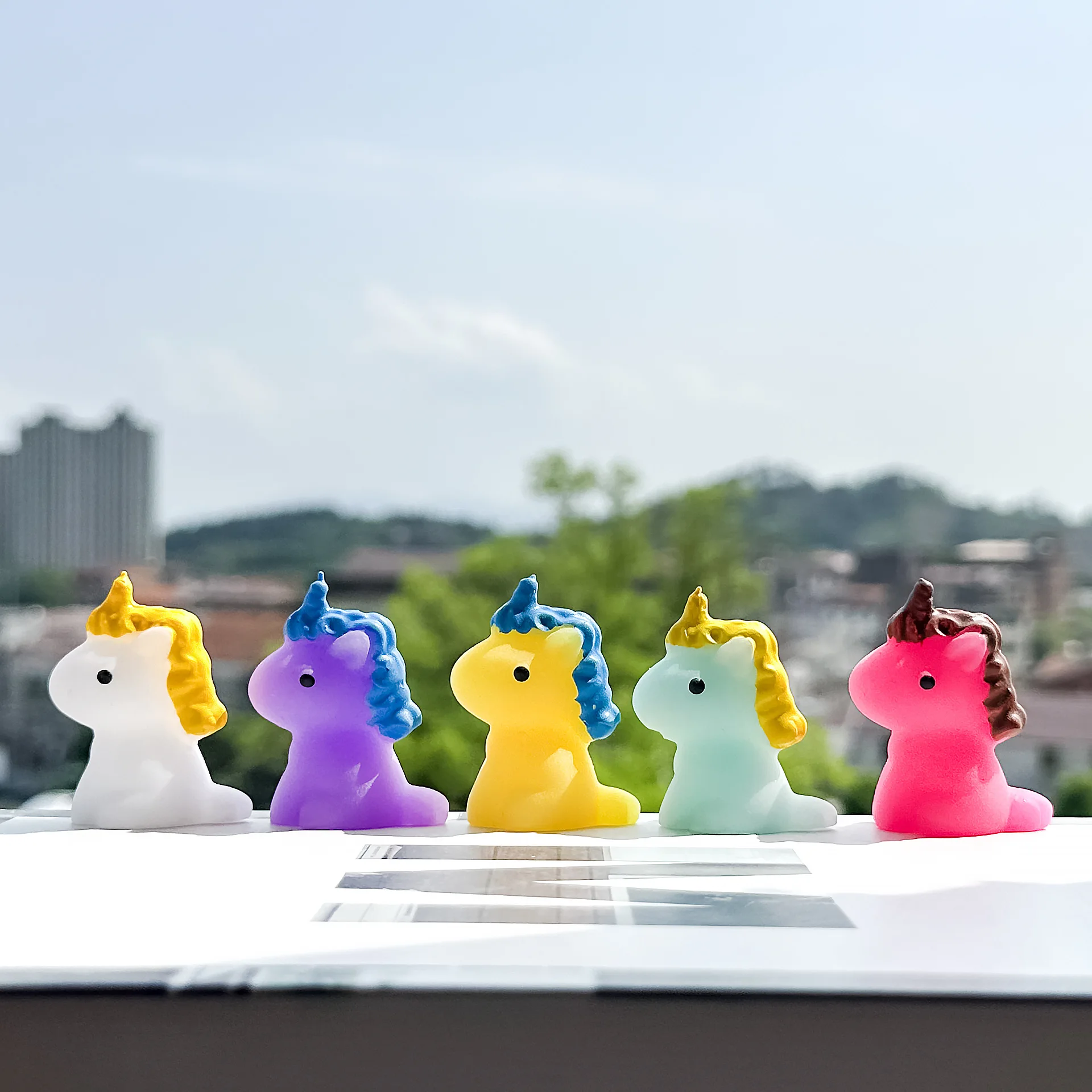 5Pcs Squishy Cartoon Unicorn Squeeze Fidget Toys For Kids Adult Decompression Toy Cute Soft Elastic Animals Sensory Toy Gift