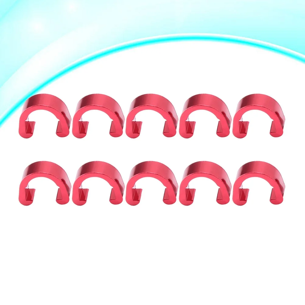 

10Pcs Line Pipe Fixing Clips Aluminum Alloy C-Shaped Buckle for Road Mountain Bike Cable Management Wire Clamp