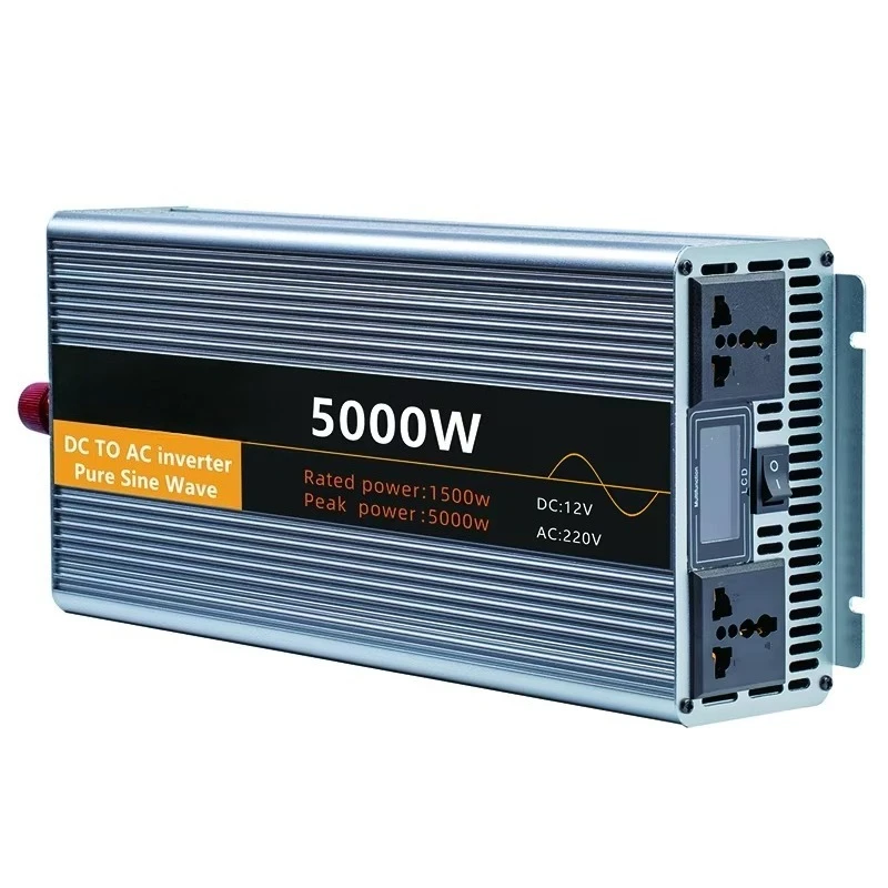 

5000W Single Phase Power Inverter Pure Sine Wave DC 12V 24V AC 220V for Car Home Industrial Use Motor