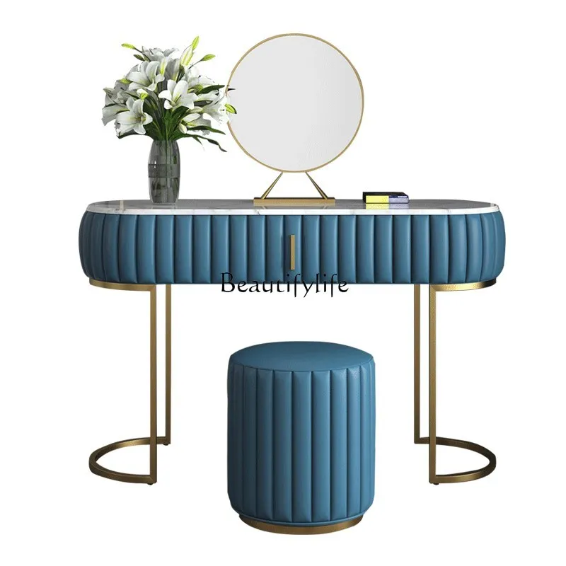 

Nordic light luxury multi-functional makeup table modern simple small apartment makeup table