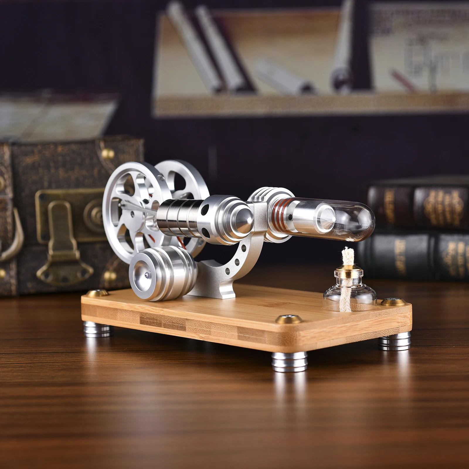 

Engine, generator, miniature engine model external combustion engine, can be started