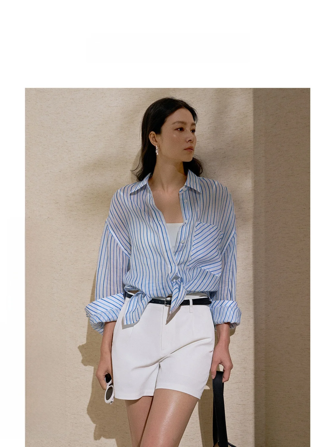 

Льняная рубашка ZhiZhi Лето 2026: Свободный крой, дышащая, комфортная, в клетку, с длинным рукавом, на пуговицах, женская повседневная рубашка