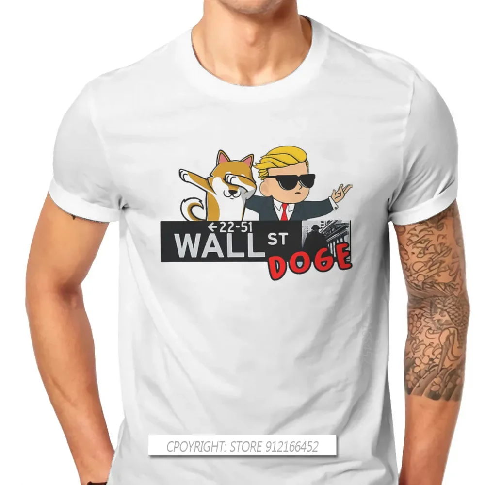 DOGE Fashion TShirts Wallstreetbets WSB GameStop Stonks Male Graphic Fabric Tops T Shirt O Neck Oversize