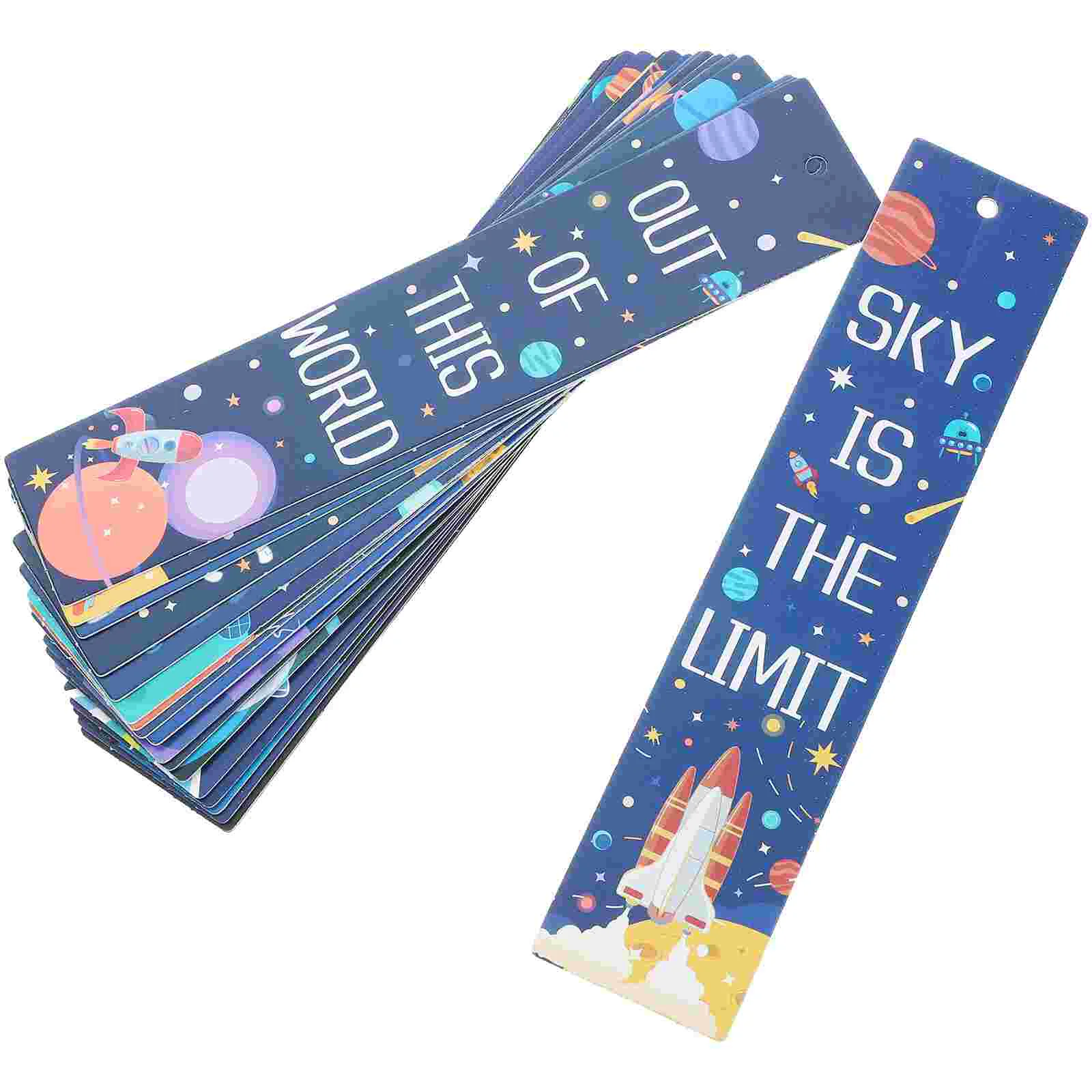 

20 Pcs Space Bookmark Bookmarks Theme Party Favors Decorations Cool for Men Child