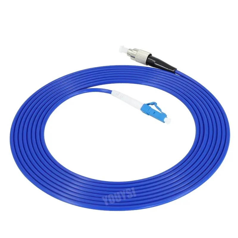 YOUYSI LC-FC UPC Armored Fiber Optical Cable Patch Cord Simplex SM FTTH Fiber Optic Jumper Cable 3m/5m/10m/15m/20m/30m