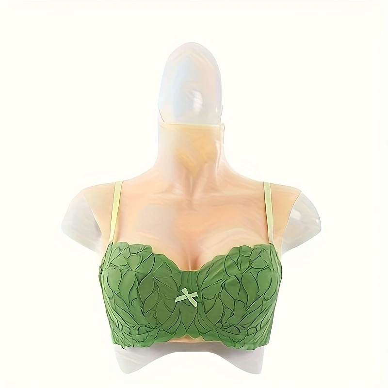 Silicone Breasts for Transgender & Male-to-Female - C-G Cup Realistic Breast Prosthesis, Comfortable Round-Neck Bra-like Form.